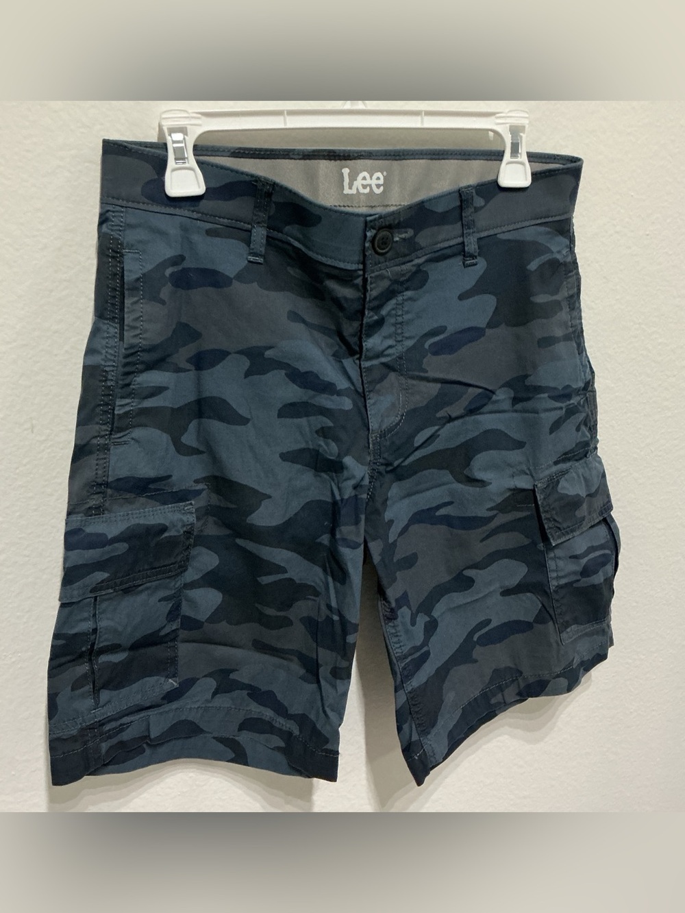 MENS LEE BLUE CAMO CARGO SHORTS